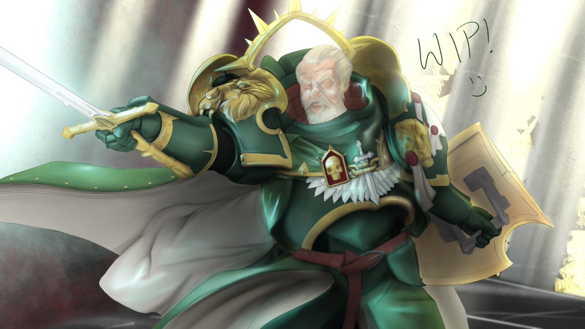 HoundsongGames's tweet photo. #wip #primarch #darkangels #arksofomen #gamesworkshop #warhammer40000 #wh40k #fanart https://t.co/qnKDrSsXlg