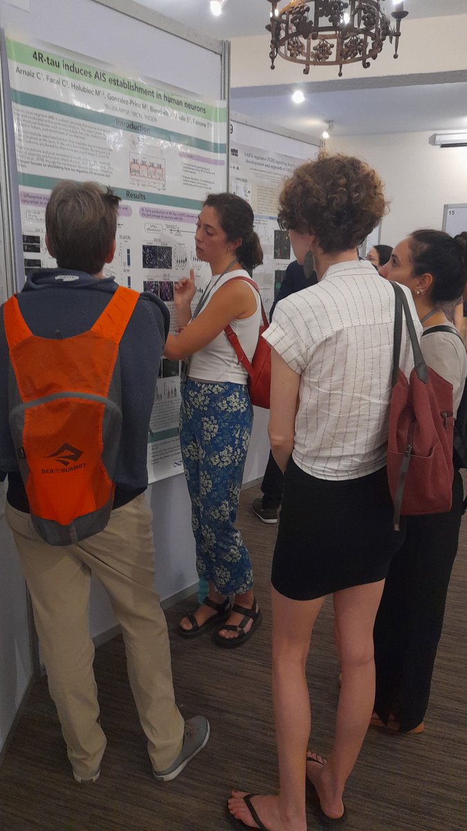 Busy evening for Caye at her poster
