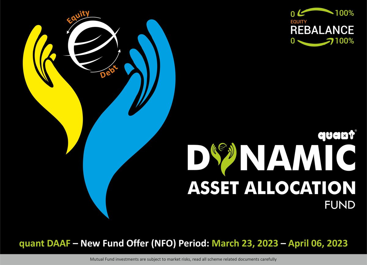 SamriddhiFinPro's tweet photo. क्या होते हैं #dynamicassetallocation फंड?
Equity और debt के बीच ताल मेल बिठाने वाले वे फंड, जिसमें निवेशक को equity के बेहतर returns का फायदा भी मिलता है, तथा equity markets के उतार चढ़ाव से बचाव भी मिलता है.
हमेशा याद रखें, निवेश से पहले product को समझें, फिर निवेश करें. https://t.co/rv55E5x9Zh