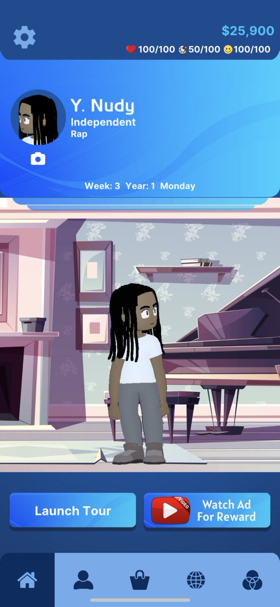 In the next update, you can name your tour, create a setlist, choose your tour's start date and more!

We should start testing soon (in the next couple of days). 

#GamePreview #MusicWarsRockstar #Ticketboss #MusicSimulator #GameUpdate #Rapper #Rap