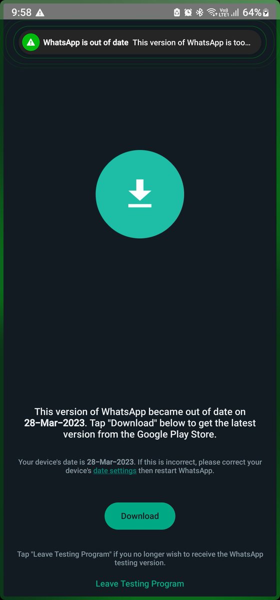 bagul_sourabh's tweet image. Please help me to get rid out from this.
Am not able to download it from anywhere.
I tried to reinstall but it is showing unable to install.
#MarkZuckerberg 
#whatsapperror 
#PlayStore
#facebooksupport