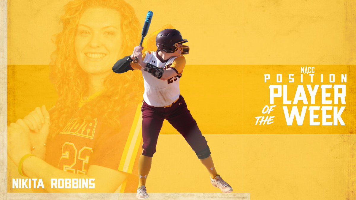 How about our girl Nikita Robbins picking up NACC Position Player of the Week???? 

Read the full article: bit.ly/3LWSdlo