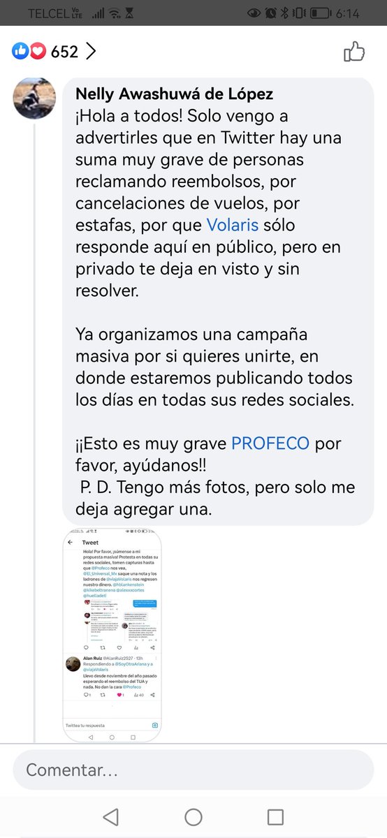 Awashuwa's tweet photo. @zullmaconz @viajaVolaris @Twitter esta página oficial elimina nuestros mensajes de queja, porque se están robando nuestro dinero, por favor, haz algo, multa o cancelación de cuenta.

@viajaVolaris
@hblankenstein @Profeco https://t.co/RGa5wlOA7k