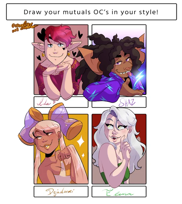 Whoo it's finally done!!
Did the mutual oc challenge 💛
@JointedDragon @californiamagic @bearicornblues @Dipped_in_Magic 