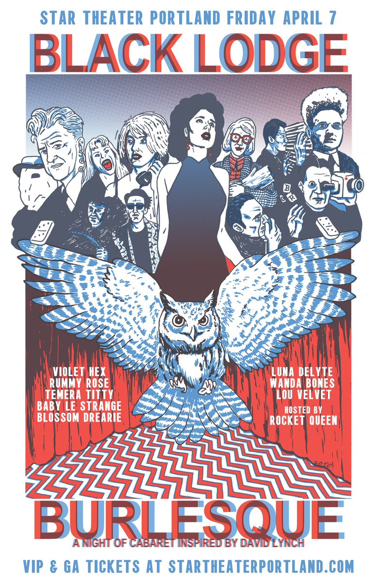 Coming up soon get your tickets for 4/7 Black Lodge Burlesque! <a href="/StarTheaterPDX/">💫Star Theater</a>
