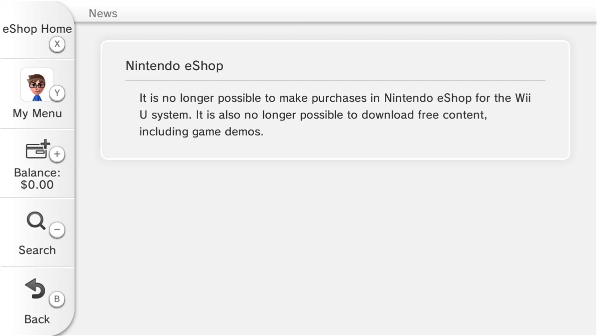 SantamealDome 🎁 on X: [Nintendo eShop] It is no longer possible