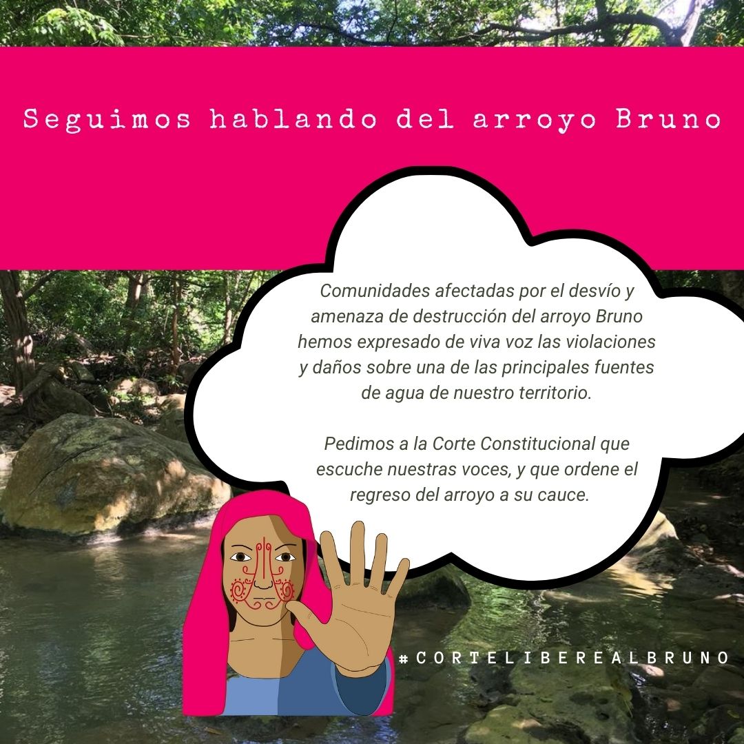 OneidaSuarez6's tweet photo. Seguimos hablando del arroyo Bruno🌊

La tragedia  que vivimos comunidades wayuu y afro por desvío y amenaza de destrucción del arroyo Bruno en La Guajira requiere acciones inmediatas del gobierno y de la @Cconstitucional 

#CorteLibereAlBruno

🧵Aquí te contamos más 👇🏽 https://t.co/edsNp9dBcd