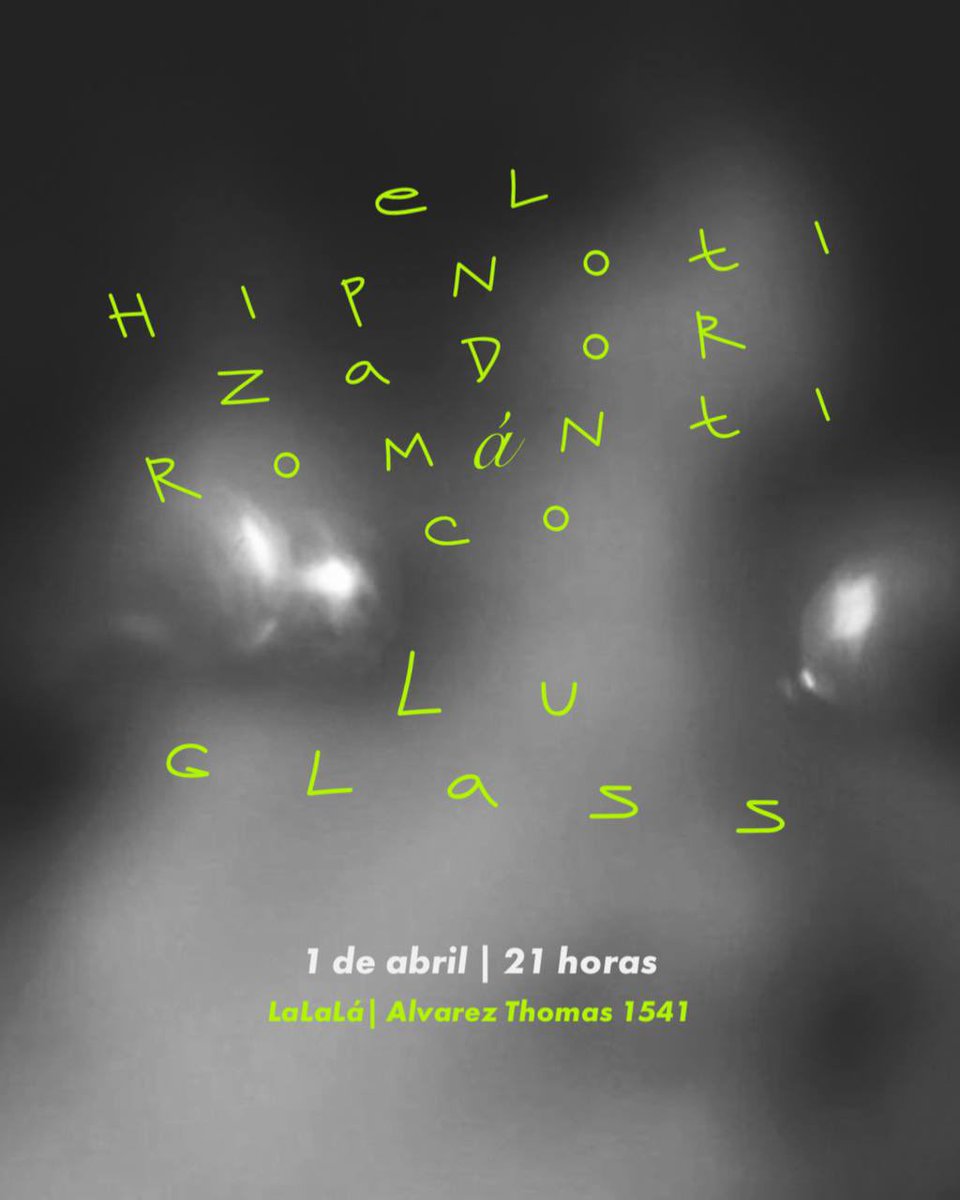 HipnoRomantico's tweet photo. Este sabado junto Lu glass https://t.co/mgmVeToqmY