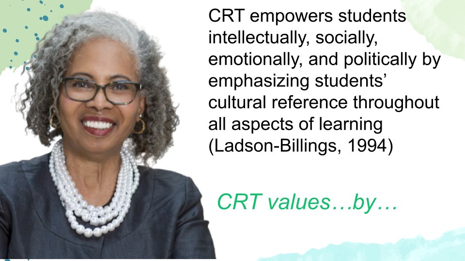 This is my favorite, most accessible definition of culturally responsive instruction. 

Here's how participants will interact w/ this slide:
- share the definition
- provide a sentence frame
- ask Ts to summarize the definition using the sentence frame