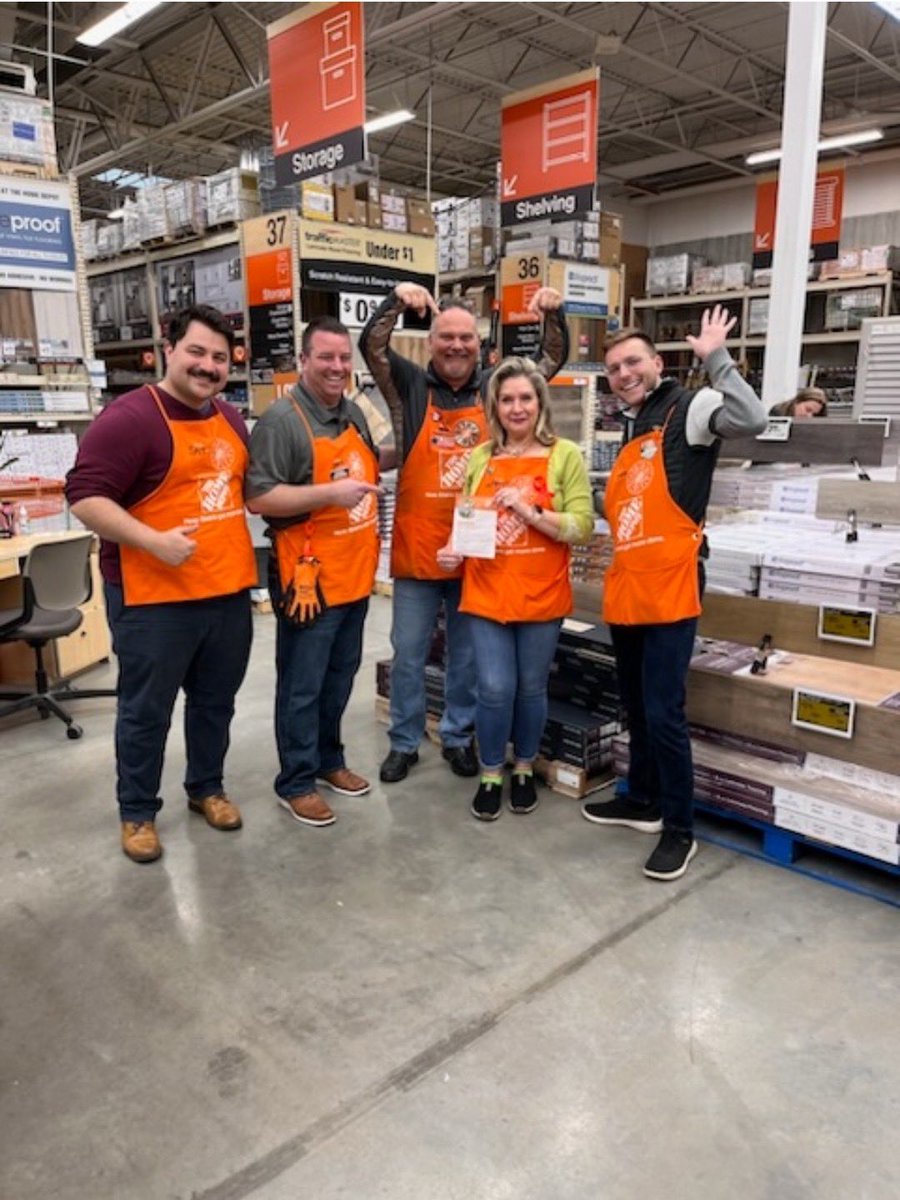 So proud to celebrate hard work!  Congrats to Specialty Department Manager Nancy at Home Depot #3875 for receiving Home Award from Senior Design Consultants Josh and Mike for her energy and passion that she brings to her store and to her customers! #homedepot3875 #HDISCLEVELAND