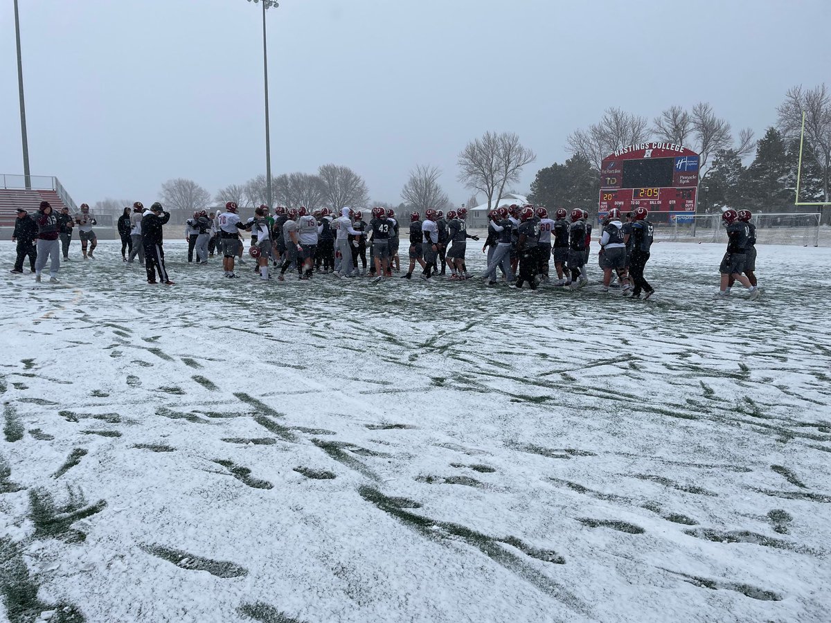 HCBroncoFB's tweet photo. Lots of dudes flying around today in a fun filled snow day! https://t.co/c8KH7idtHA