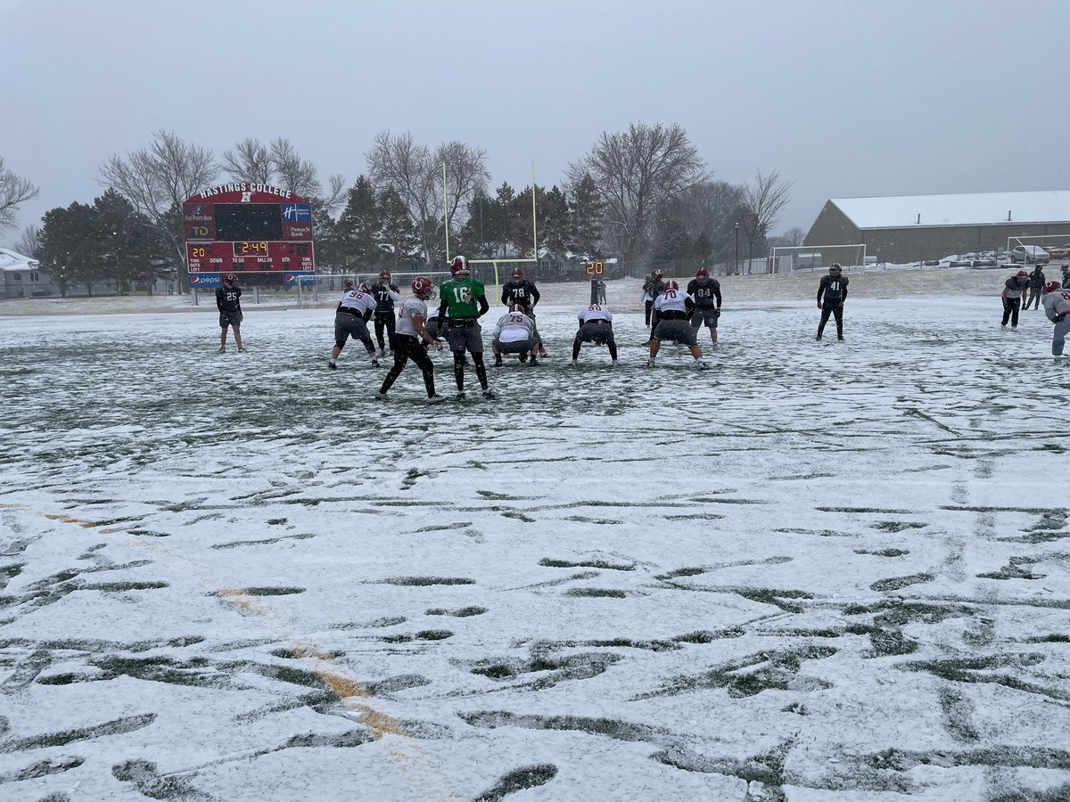 HCBroncoFB's tweet photo. Lots of dudes flying around today in a fun filled snow day! https://t.co/c8KH7idtHA