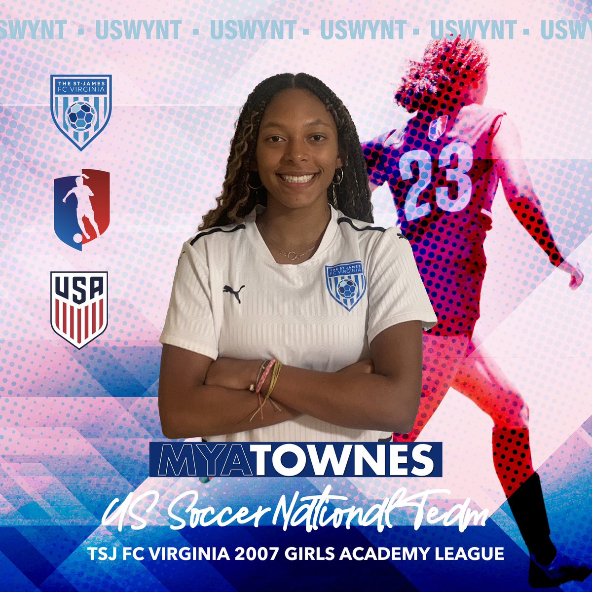 🤩Congrats to <a href="/GAcademyLeague/">Girls Academy</a> Mya Townes, who has been called up again to the 🇺🇸20-player roster for the U16 #USWYNT friendly tournament in France. ✈️Mya will travel to western France 🇫🇷from March 29-April 10 for the six-team Mondial Montaigu Football Tournament.
🙌🏾Let’s go, Mya!