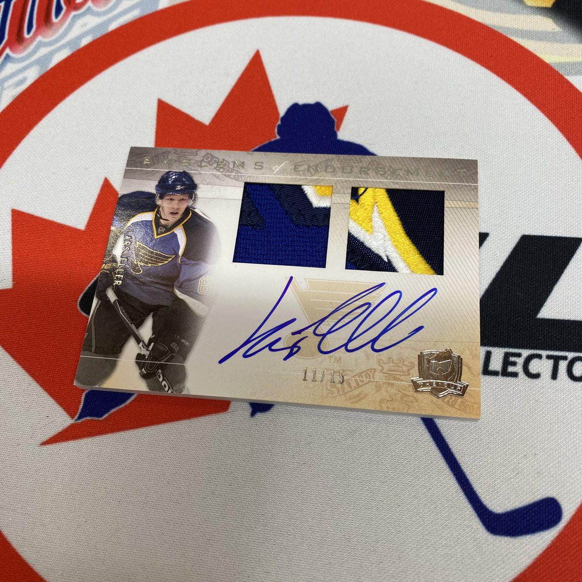 RyQuirk's tweet photo. One of these surfaced in 2010, no proof it ever existed, been looking for one since. Finally got rereleased in this years The Cup. So happy to finally add this to the PC #LarsEller @UpperDeckHockey https://t.co/seBJztH3tH