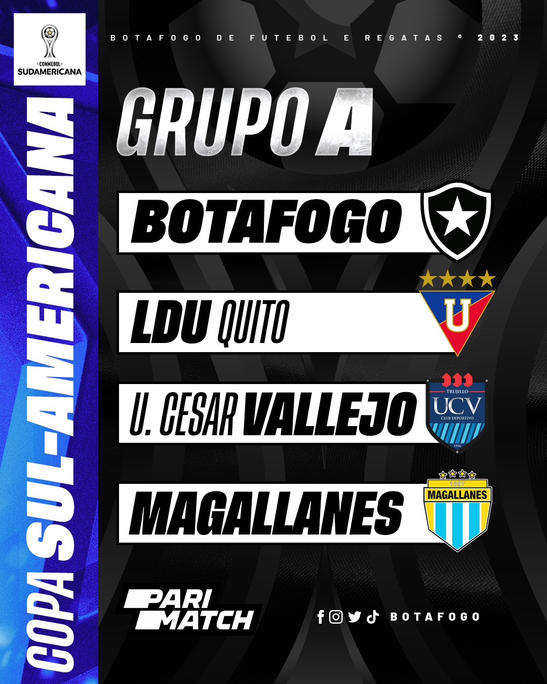 Botafogo F.R. on X: Copa Sul-Americana 2023 🌎⭐️ Jogos da fase de grupos  marcados no calendário alvinegro. 📆☑️ #VamosBOTAFOGO   / X