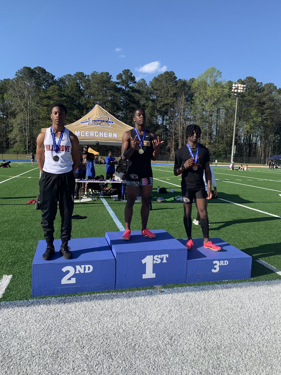 Pebblebrook takes 1st in the Cobb County Boys 4x1 and 1st and 3rd in the boys 100m. Keep sliding fellas 🛝