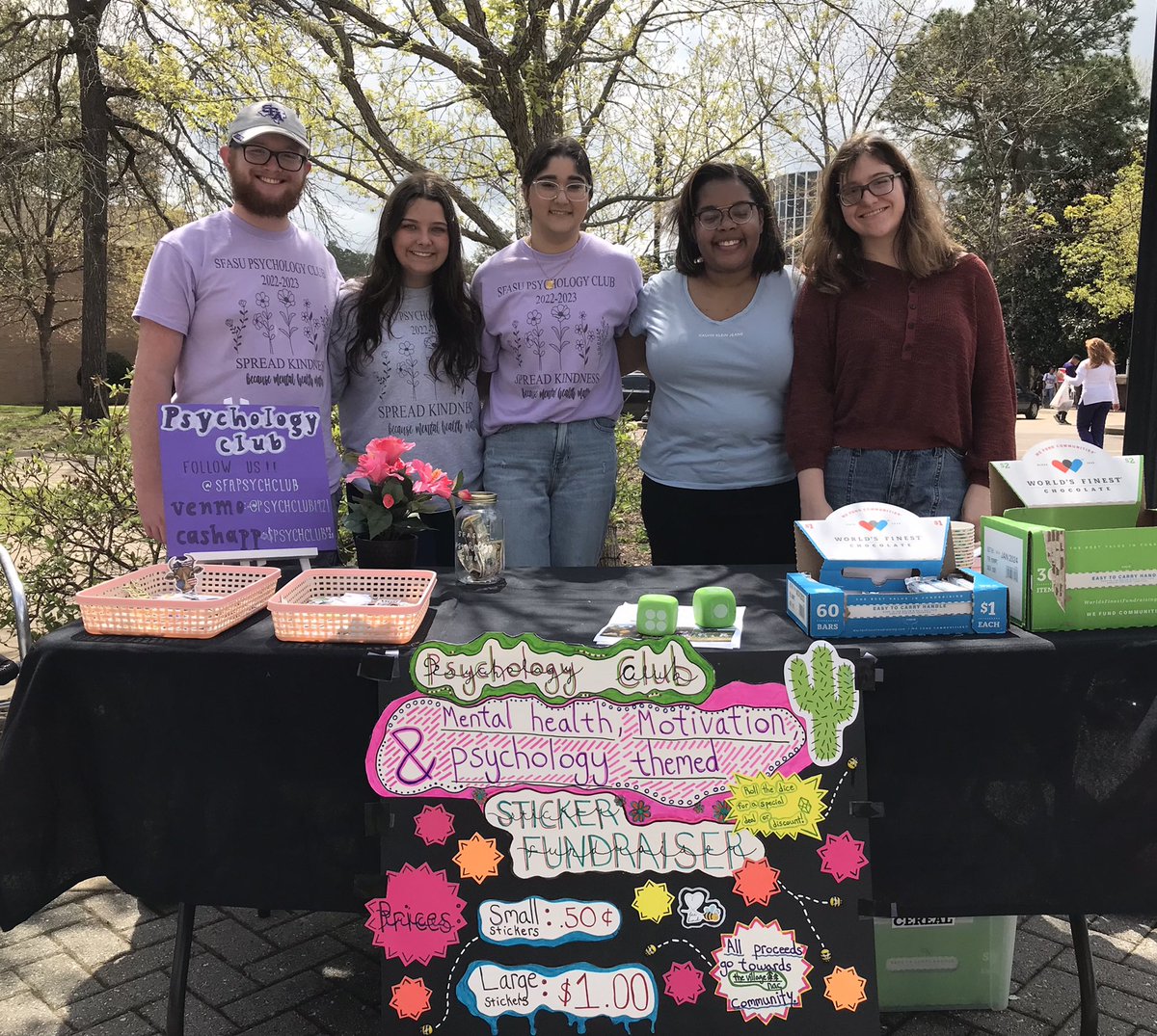Thank you for the chocolate snacks, Psychology Club!