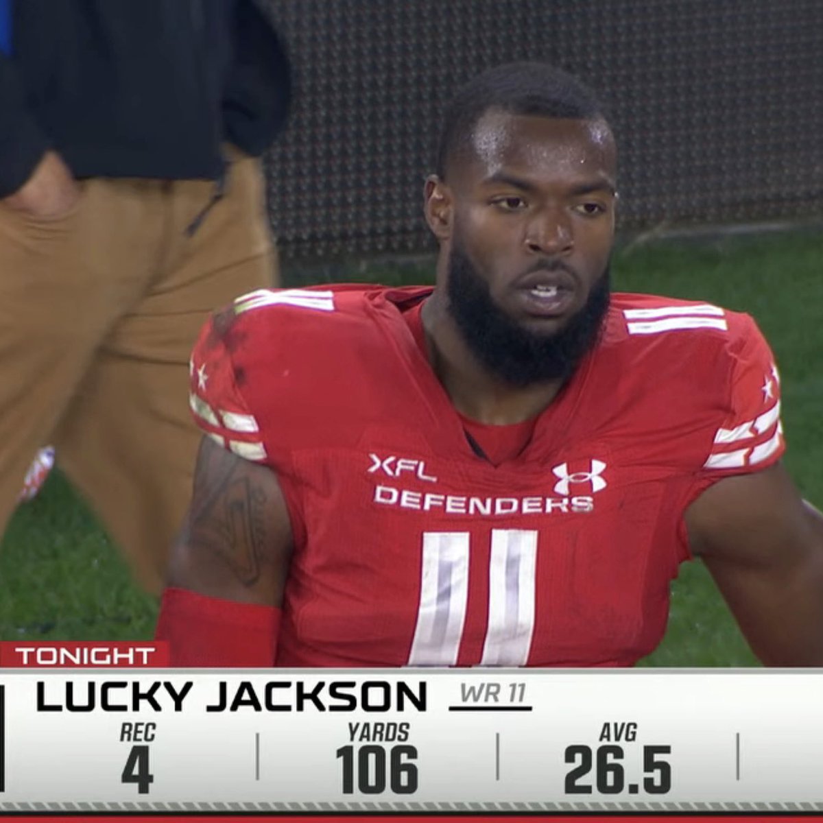 Have yourself a night Lucky 🤩

<a href="/TheyHearMeNow/">Lucky Jackson</a> | <a href="/XFLDefenders/">D.C. Defenders</a>