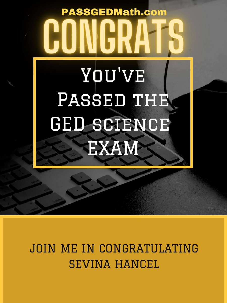 ged_pass's tweet image. #AnotherSuccess Please help me congratulate #SevinaHancel
 on passing the @GEDTesting  Science exam. #GEDMathMonday #GEDMathHelp #GEDMathIn30Days  #YTChannel Thanks for TRUSTING  @PassGEDMath in 30 days @GED_Pass