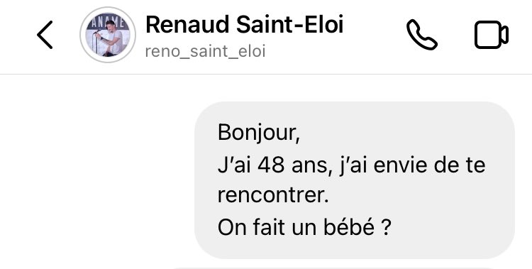 Salomerainbow's tweet photo. Je vous tiens au courant, mais je l’ai joué comme la Desireless de Wish avec @renosainteloi . #EtSiOnSeRencontrait 

(🔴 pour la Team Premier Degré :  J’ai deja une fille de 21 ans, merci mais non merci pour un deuxième, mais  ça m’amuse) https://t.co/vMAShatFYG