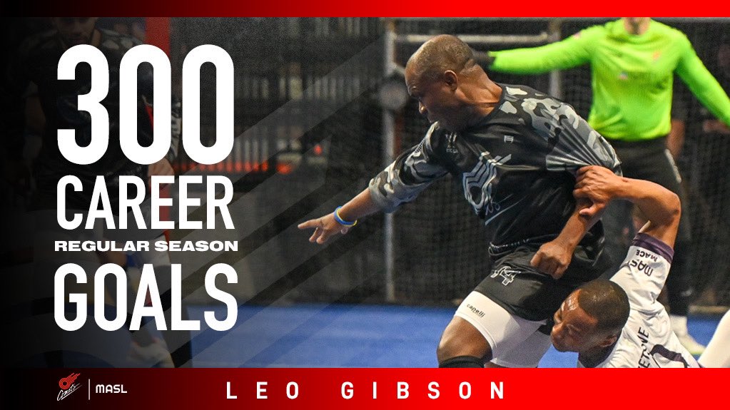 Please join us in congratulating Leo Gibson for scoring his 300th Career Regular Season <a href="/MASLarena/">MASL</a> Goal yesterday <a href="/CDArenaKC/">Cable Dahmer Arena</a> vs. <a href="/HarrisburgHeat/">Harrisburg Heat</a> 
☄️🎉☄️🎉👏👏👏
Way to go LEO!!