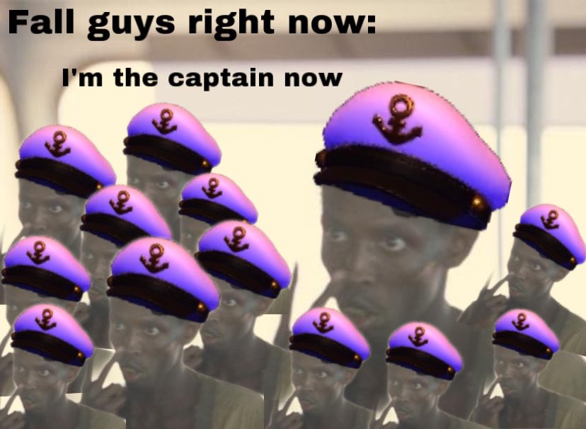 shaibunnystuff's tweet photo. I don’t really use Twitter but this is where this dumb meme I made belongs 

#fallguysart #fallguys #captain #fallguy #fallguysmeme #meme #Videogame https://t.co/4NNm2xZIVJ
