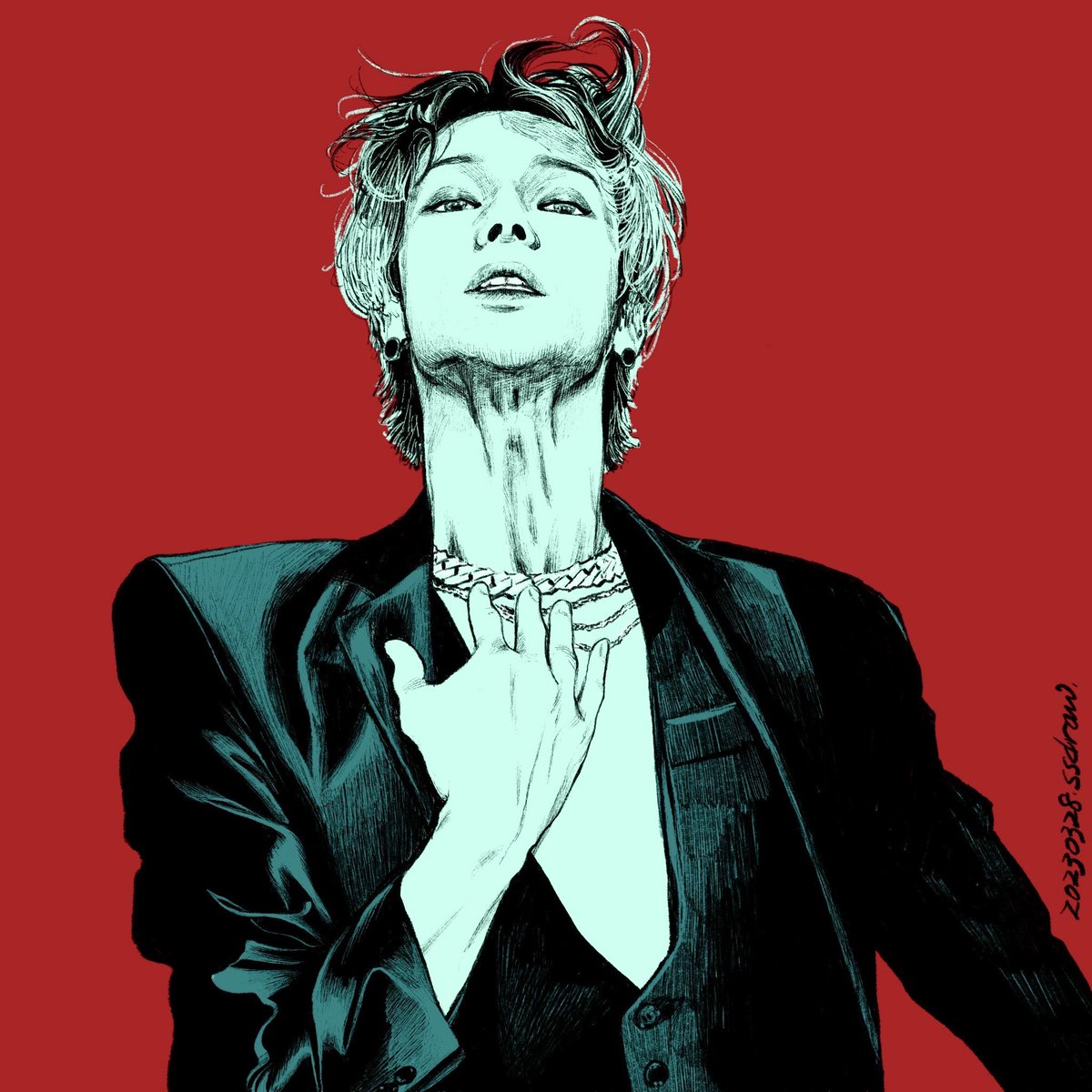 「WOOYOUNGATEEZ`Bad' cover 」|suwasayakaのイラスト