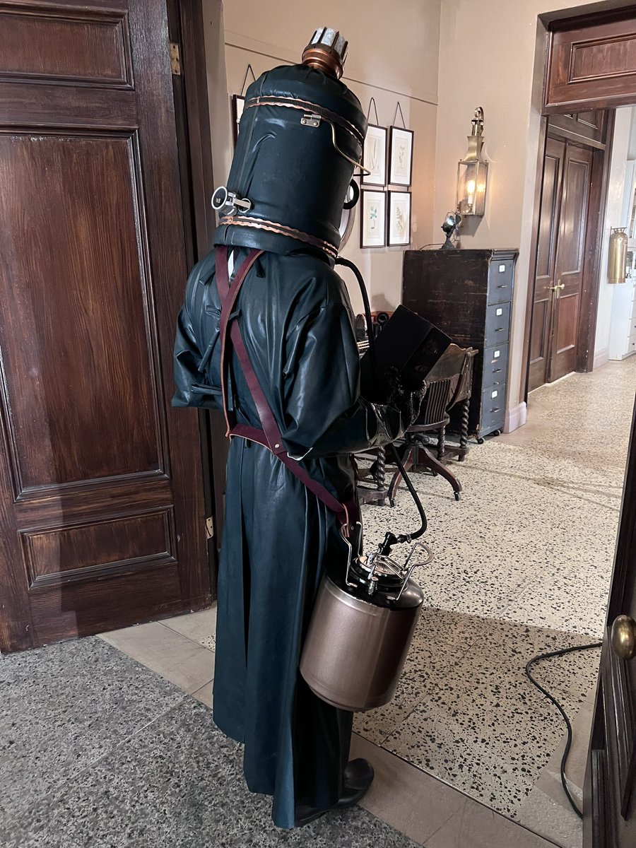 Some days I can’t believe they let me do that.   This episode had one of those days.  Crabtrees hazmat suit.   I channeled my inner minion for this one. Of course we started with a real image. And then had fun. #MurdochMysteries <a href="/CBCMurdoch/">Murdoch Mysteries</a>