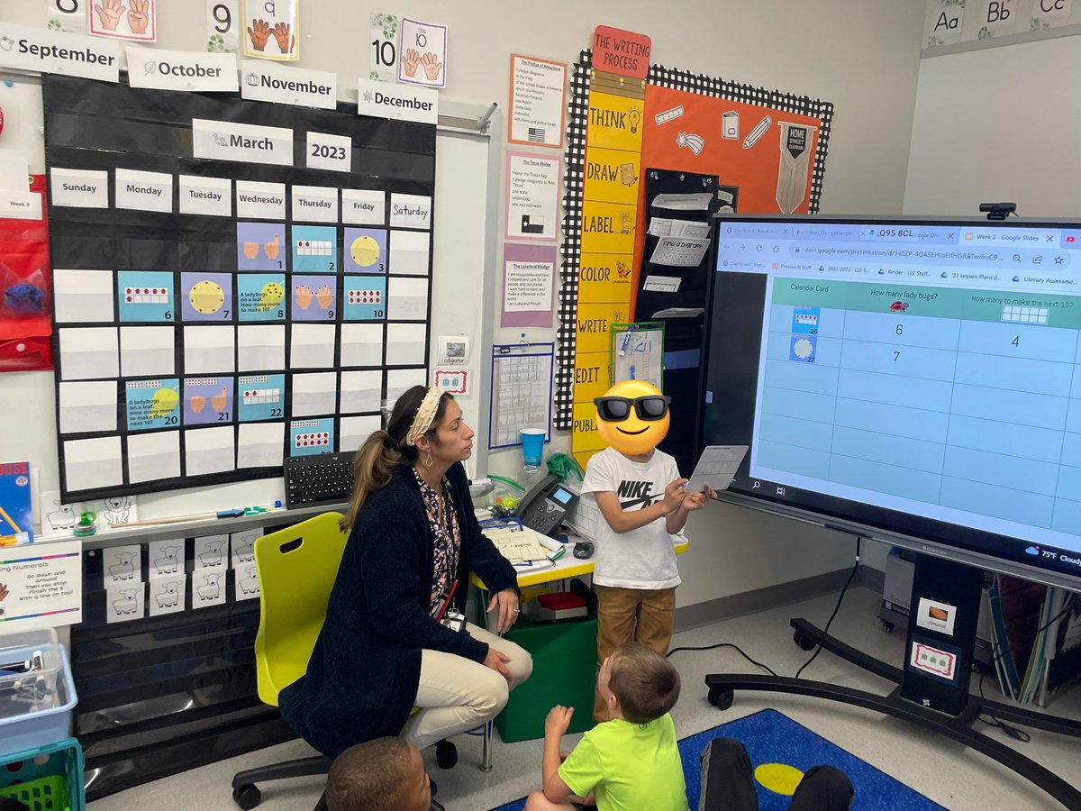 MrsDel_Angel's tweet photo. My Kinder Crew loves going over our #NumberCorner routines and taking ownership of their learning. #MarchMathMadness challenge https://t.co/yGta6aQhFq