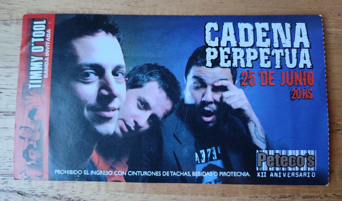 drxgonaut_'s tweet photo. 8) #CadenaPerpetua & #TimmyOTool 25/06/2006 Peteco's https://t.co/2APtKWTXxp