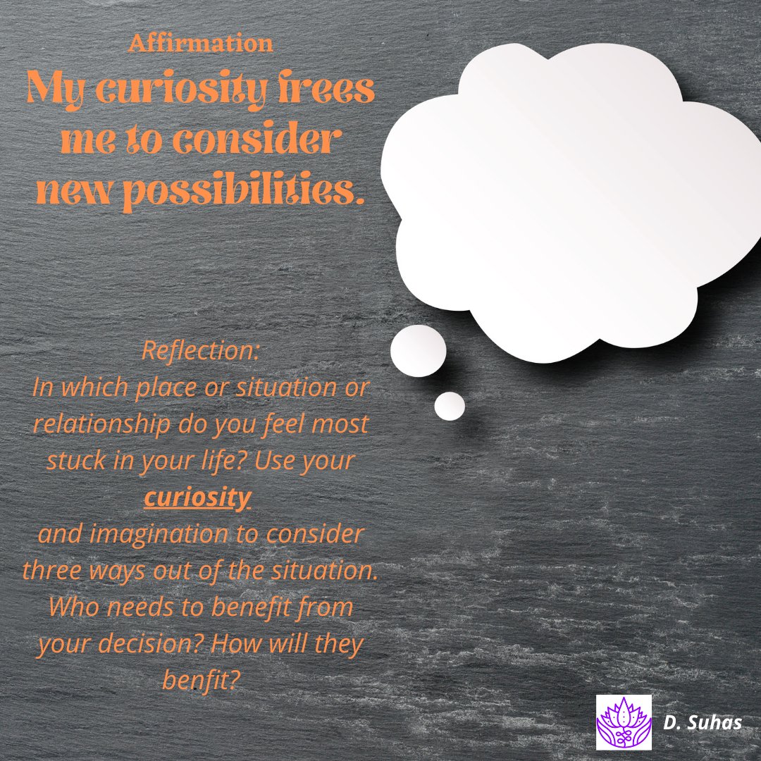 Wholistic_Suhas's tweet photo. Our mind is like a muscle, it becomes stronger through regular exercise. #Curiosity is a mental exercise 🤔
 With curiosity we can dig deeper into life’s mysteries ⚛️

#expandyourmind

Have a curious day today! Enquire within!! 🧐

#wholisticsuhas https://t.co/c5EREmRBpS