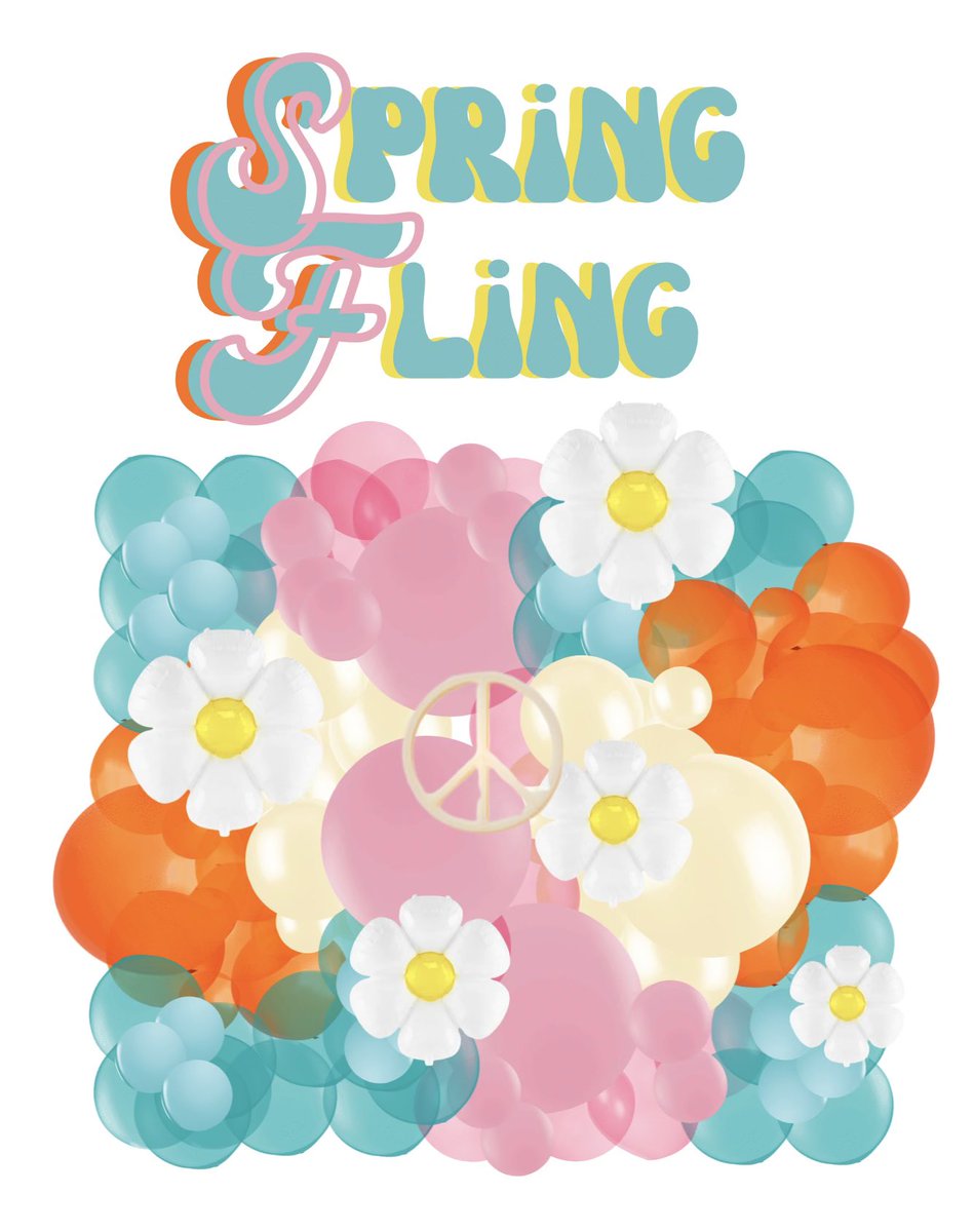 Spring Fling is this Saturday! We will have a balloon wall backdrop by Odds &amp; Events Co! ☮️