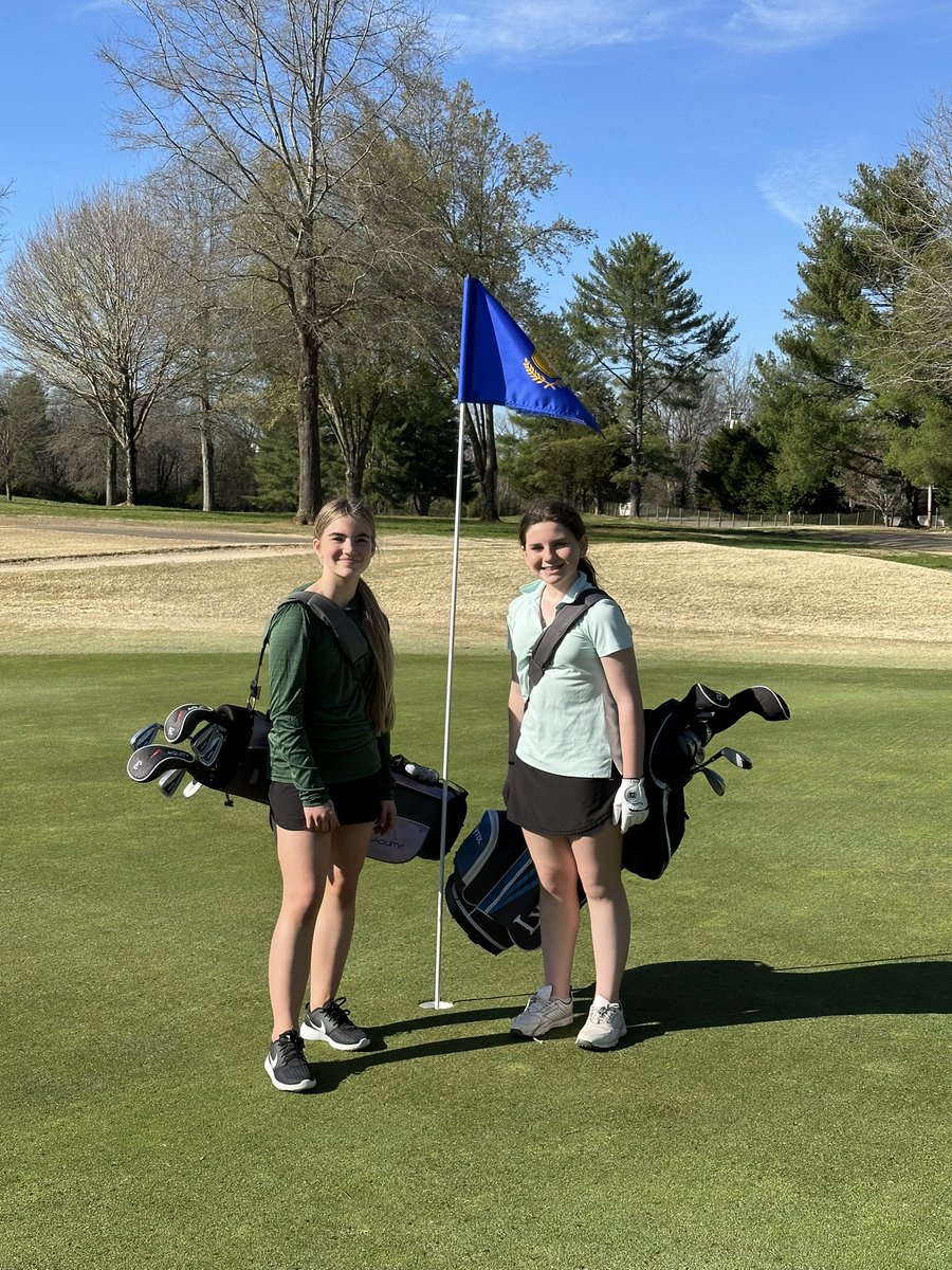 KaylaBrobeck's tweet photo. Playing golf has never been so fun!  From naming shots, finding a snake, losing your ball, and a blister or two…these two girls are having the time of their lives!  @jeremy_simerly @CoachMcCall65 @racheladamstn @JAYMANgms #gms_tn #RISEasONE https://t.co/FpAMZHCtwY