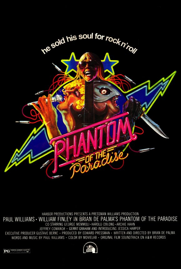 #MarchMovieMadnessChallenge
Day 27 - Favorite Movie Directed by Brian De Palma
Phantom of the Paradise (1974)
--One of my favorite go-to's also written by De Palma. So much Faustian fun with Paul Williams as the best devil ever!