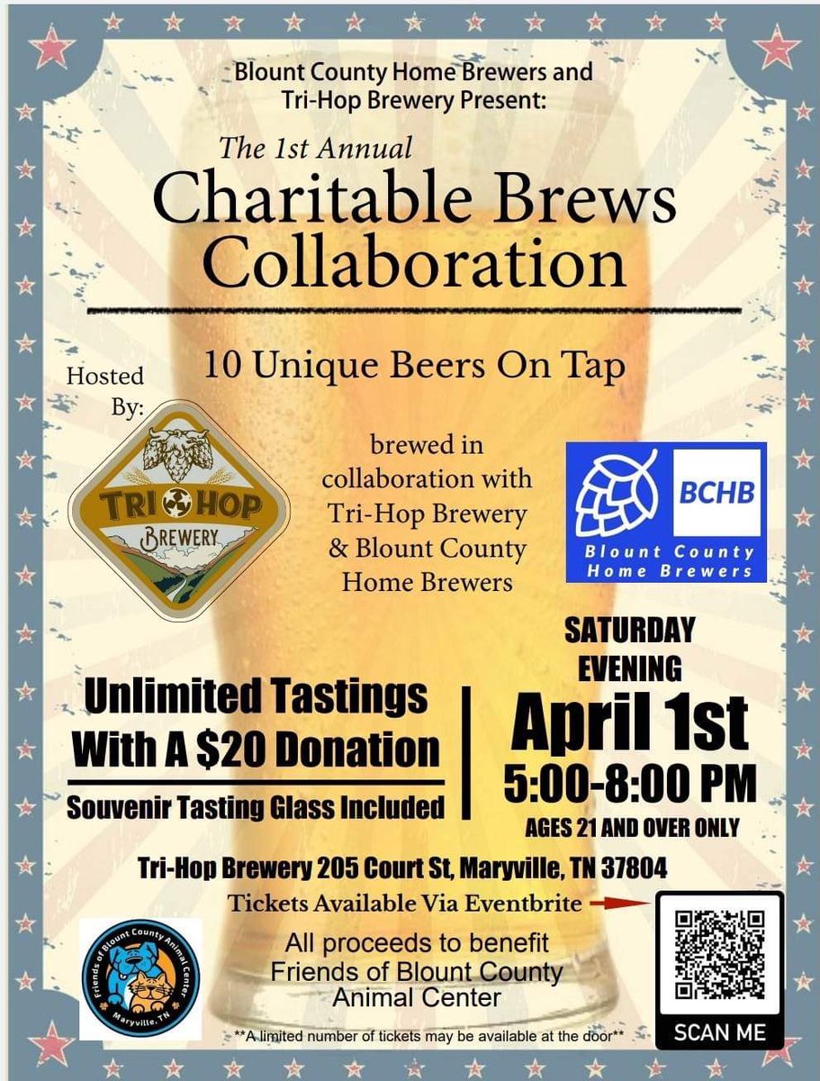 BCHomeBrewers's tweet photo. This Saturday! Join BCHB at @trihopbrewery for 10 unique beers! All you care to sample or until it runs out. We took one base beer and modified it 10 ways for what is sure to be a fun sampling event. Proceeds go to local cause. Hope to see you there! https://t.co/O5VbFaM7nS