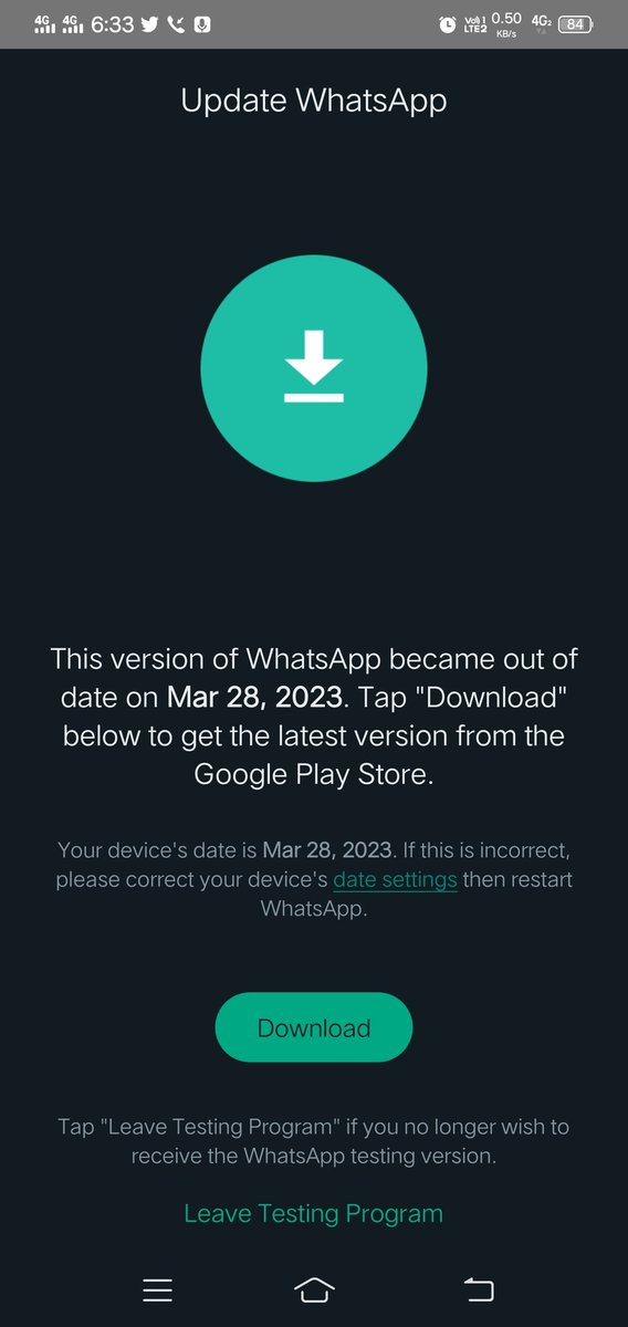 Bandaa_God_Ka's tweet image. @Meta @WhatsApp 
#whatsappdown is it me or anyone else?

#whatsapperror