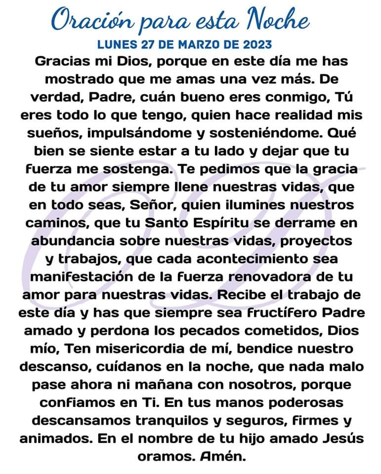 Oración para esta noche