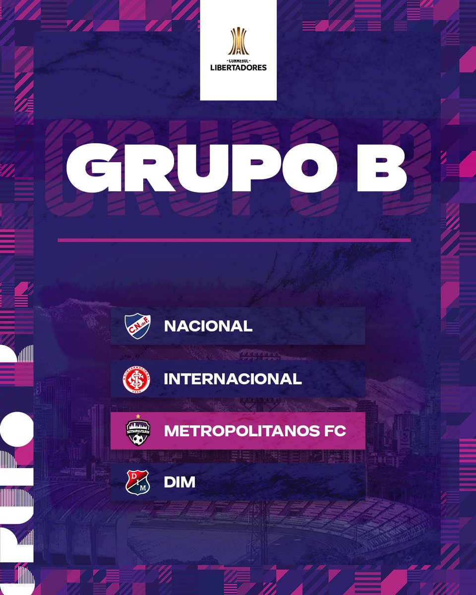 ✅ ¡Todo listo para nuestra primera participación en la CONMEBOL <a href="/Libertadores/">CONMEBOL Libertadores</a>! 

⬇️ Estos son nuestros rivales en la Fase de Grupos ⬇️

#VamosMetro 🟣