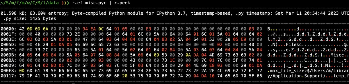 Day 8️⃣6️⃣ of #100DaysofYARA: The MacStealer malware we wrote a signature for yesterday includes lots of .pyc python-byte code. Got more familiar with that format today, writing a rule and analyzing it. 🧵

YARA: github.com/shellcromancer…