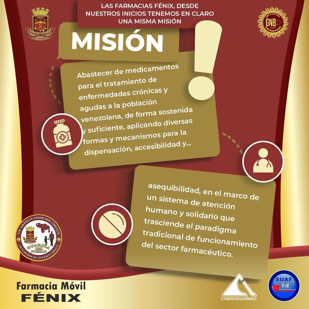 ¡Somos Centinelas Permanentes! Las Farmacias Móviles Fénix su trabajo siempre será por la Salud de todos, fieles a las políticas sociales orientadas por Nuestro CJ Pdte. .<a href="/NicolasMaduro/">Nicolás Maduro</a>
#NiCorrupciónNiGuarimbas
.@GNBCmdtGral
.<a href="/GnbGaranteDePaz/">GNB Garantía de Paz!!!</a>