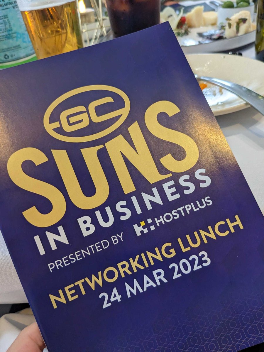 pumlhealthio's tweet photo. On Friday our team joined top companies, industry leaders &amp; sporting body reps to discuss all things sport &amp; business at the @GoldCoastSUNS Suns in Business lunch🤝

Excited to have made some new friends &amp; see where it takes us in sports, web3, corporate wellness &amp; much more! https://t.co/fhJnC2o0sE