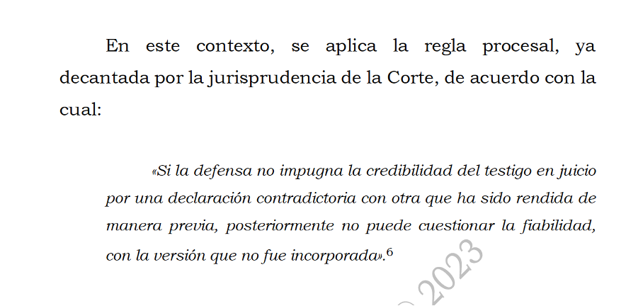 andresarango10's tweet photo. Si no se impugna la credibilidad, sentando las bases probatorias para el uso de la declaración previa, resultará inútil el cuestionamiento del testimonio con base en declaraciones anteriores no conocidas por el Juez y no publicitadas a través del interrogatorio 

(6/8) https://t.co/EfW9BEO4Wn