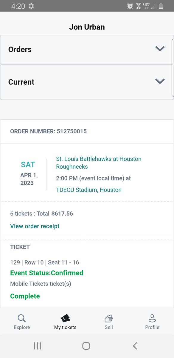 ColinsToeGap's tweet photo. 2/2 I can't get and answer if I have tickets to the game this weekend. I paid $600 to tickets to a game on a day that it is not being played. https://t.co/jHNcnu2hQt