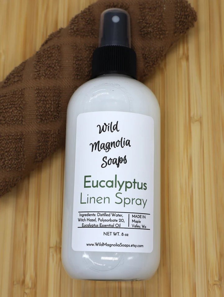 EUCALYPTUS ESSENTIAL OIL LINEN AND ROOM SPRAY

#linenspray #airfreshener #eucalyptus 

wildmagnoliasoaps.com/products/eucal…