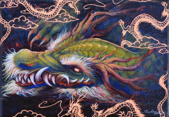 「eastern dragon painting (medium)」 illustration images(Latest)