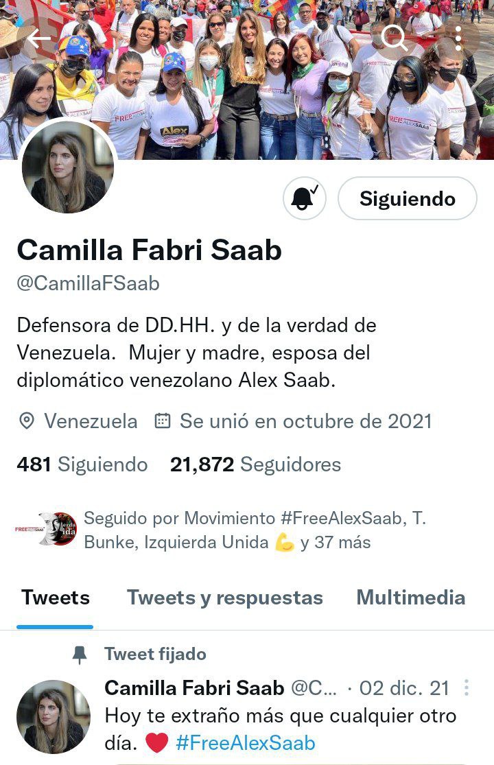 pueblopatriota's tweet photo. 🔴 Camilla Fabri Saab (@CamillaFSaab) en Twitter
 https://t.co/cbZ61LQCI4
#FreeAlexSaab🇻🇪 https://t.co/ovs1qjYf9s
