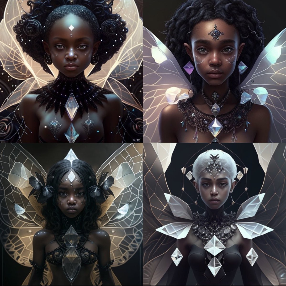 thesugaplummgod's tweet photo. ✨✨✨Fairy🧚🏾♀️Goddesses✨✨✨ Which is your favorite? #AbayomiTheGoddess #yomithegoddess #yomiandMidjourney #AIArt #AIArtist #goddessgrowthenergy https://t.co/8ferdywboC