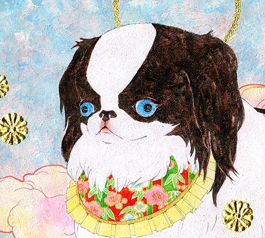 私の作品には鼻ぺちゃな動物がよく登場します。展示をすると、「鼻ぺちゃ好き勢」の方々からよく褒めてもらえますかわいい鼻ぺちゃ。猫は私の飼ってる鼻ぺちゃさん。 