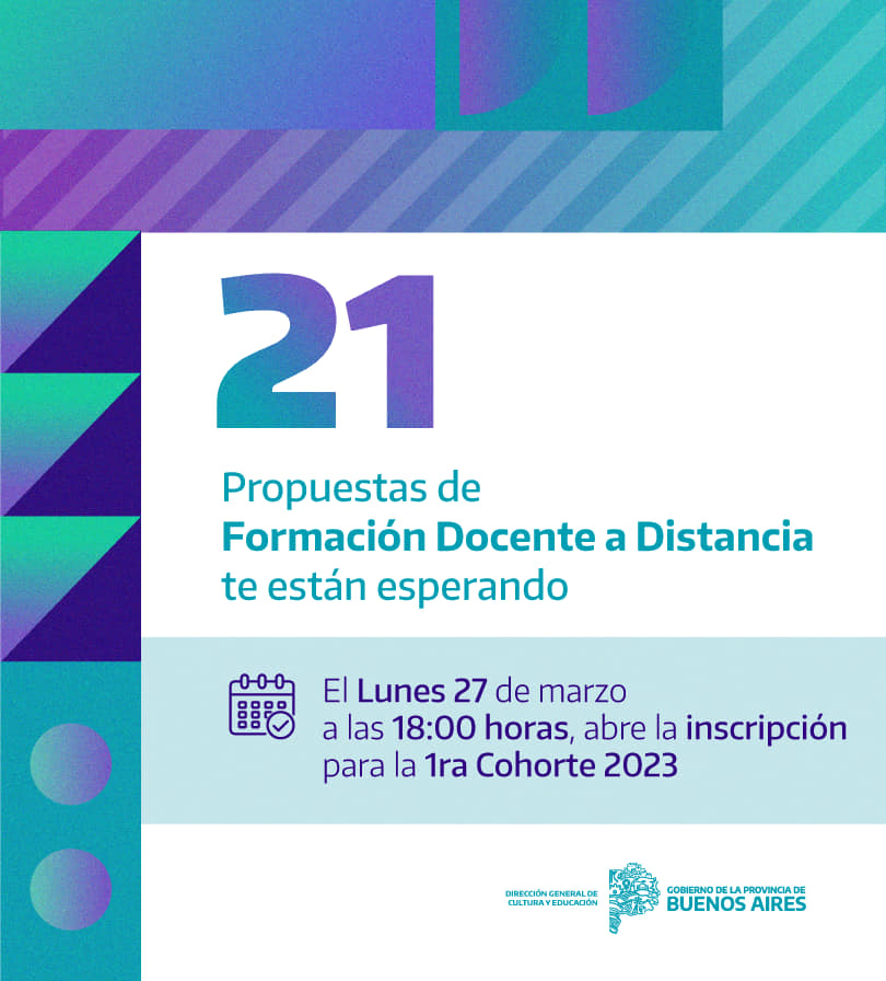 ¡Comienzan las inscripciones a la primera cohorte de Formación Docente a Distancia del Campus ABC!
Inscripción: bit.ly/inscripciondfdp
Podés consultar toda la oferta de formación en:  bit.ly/ofertadfdp