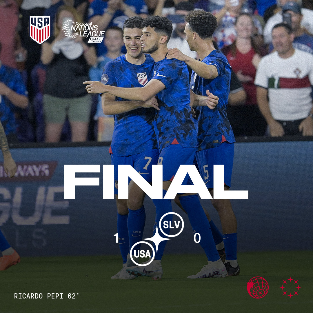 U.S. Soccer Men's National Team on X: THREE POINTS IN ORLANDO!!!! 🇺🇸 USA  1 - 0 SLV 🇸🇻  / X